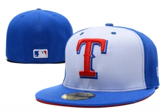 Texas Rangers MLB 59FIFTY Fitted Hats Flat Brim 10844