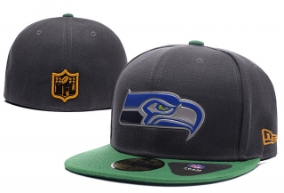 Seattle Seahawks NFL 59FIFTY Fitted Hats Flat Brim 10954