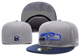 Seattle Seahawks NFL 59FIFTY Fitted Hats Flat Brim 10956