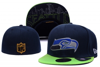 Seattle Seahawks NFL 59FIFTY Fitted Hats Flat Brim 10958