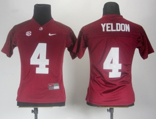 TJ Yeldon #4 Red NCAA Women Jersey