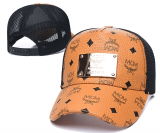 MCM Curved Brim Mesh Snapback Cap 62172