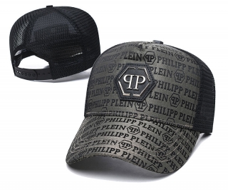 PHILIPP PLEIN Curved Brim Mesh Snapback Hats 64240