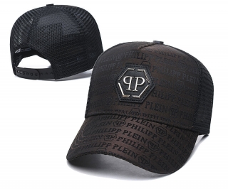 PHILIPP PLEIN Curved Brim Mesh Snapback Hats 64243