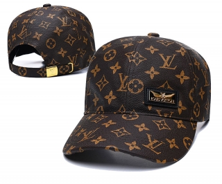 LV Curved Brim Leather Snapback Hats 71529