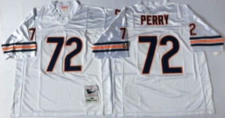 Vintage NFL Chicago Bears White #72 PERRY Retro Jersey 98950