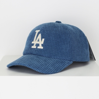 MLB Los Angeles Dodgers Winter Striped Corduroy Curved Snapback Hats 102122