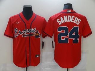 Atlanta Braves 24# SANDERS MLB Jersey 111754