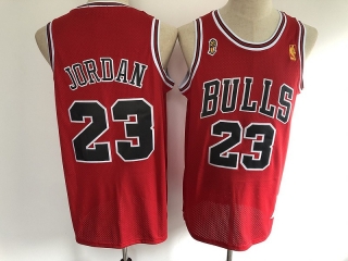 Chicago Bulls 23# Jordan Mitchell&Ness NBA Champion Retro Red Jersey 112199