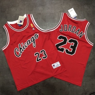 Chicago Bulls 23# Jordan Rookie Red Mesh Championship Offset Edition NBA Densely Embroideried 112238