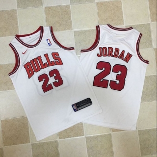 Chicago Bulls 23# Jordan Nike White NBA Densely Embroideried Children 112237