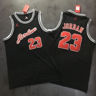 Jordan 23# Commemorative Edition Black Red Letters NBA Densely Embroideried 112251