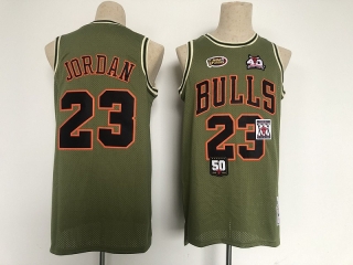 Michael Jordan 23# Military- Flight Patchs Green NBA Jerseys 112255