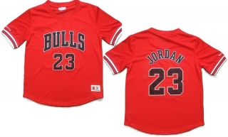 Mitchell & Ness Chicago Bulls 23# Jordan Red Mesh Short Sleeves NBA Densely Embroideried 112263