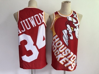 Men Hakeem Olajuwon Red Big Face2.0 NBA Jerseys 112376