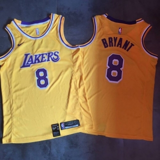 Los Angeles Lakers 8# Kobe 18-19 Season Yellow NBA Densely Embroideried 112452