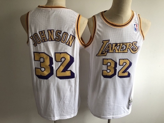 Los Angeles Lakers 32# Johnson Mitchell&Ness NBA Retro Jersey 112514