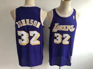 Los Angeles Lakers 32# Johnson Mitchell&Ness NBA Retro Jersey 112516