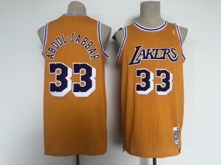 Los Angeles Lakers 33# Abdul Jabbar Mitchell&Ness NBA Retro Jersey 112517