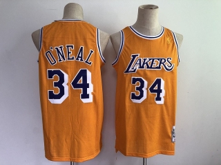 Los Angeles Lakers 34# Oneal Mitchell&Ness NBA Retro Jersey 112518