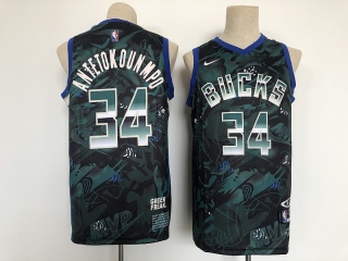 Milwaukee Bucks 34# Antetokounmpo NBA Jerseys 112615