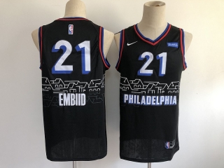 Philadelphia 76ers 21# Embiid NBA Jerseys 112707