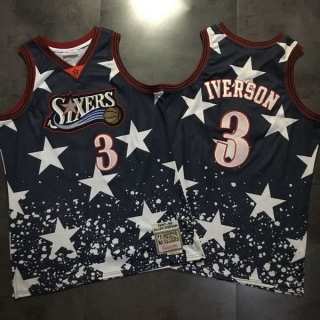 Philadelphia 76ers Iverson 3# Independence Day NBA Densely Embroidered 112723