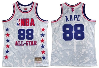 AAPE x MITCHELL & NESS 1988 All-Star White NBA Densely Embroidered Jerseys 112848