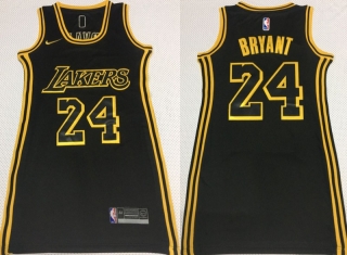 Los Angeles Lakers 24# Bryant Black NBA Womens Jersey 112865