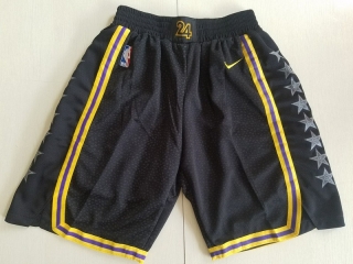 Los Angeles Lakers Snakeskin Black NBA Basketball Shorts 113016