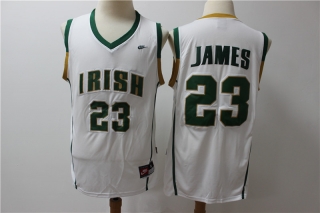 High School Irish 23# LeBron James Basketball Jerseys 113140