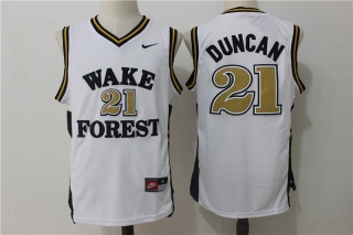 Wake Forest Demon Deacons 21# Duncan NCAA Basketball Jerseys 113182