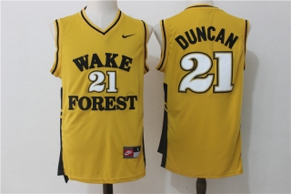 Wake Forest Demon Deacons 21# Duncan NCAA Basketball Jerseys 113183