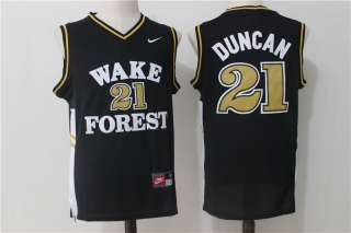 Wake Forest Demon Deacons 21# Duncan NCAA Basketball Jerseys 113184