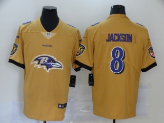 Baltimore Ravens 8# Jackson Fashion Big Team Logo NFL Jerseys 113246