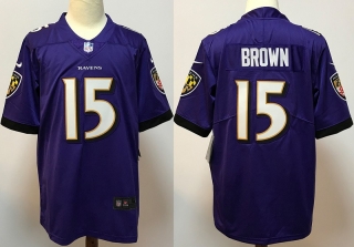 Baltimore Ravens 15# Brown NFL Legendary II Jerseys 113261