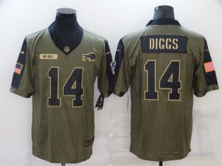 Buffalo Bills 14# Diggs 2021 Military Salute To Service NFL Jerseys 113292