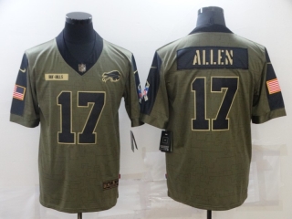 Buffalo Bills 17# Allen 2021 Military Salute To Service NFL Jerseys 113301