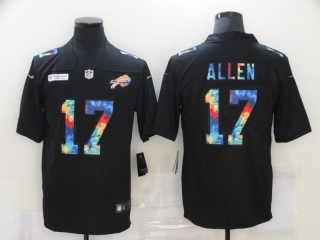 Buffalo Bills 17# Allen Black Rainbow NFL Jerseys 113304