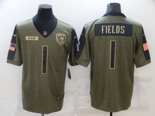 Chicago Bears 1# Fields 2021 Military Salute To Service NFL Jerseys 113337