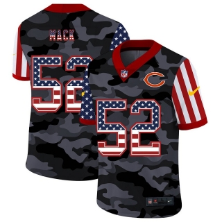 Chicago Bears 52# Mack 2020 American Flag Camo NFL Jerseys 113363