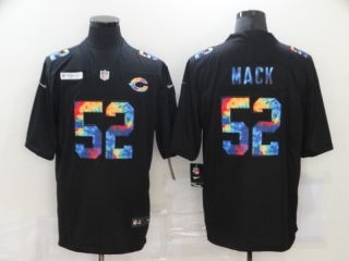 Chicago Bears 52# Mack Black Rainbow NFL Jerseys 113369