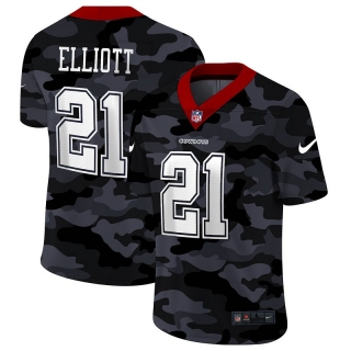 Dallas Cowboys 21# Elliott Black Camo NFL Jerseys 113499