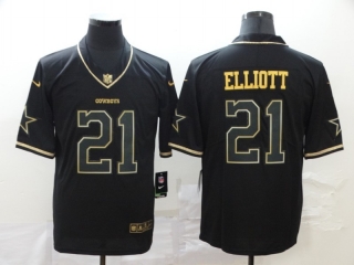 Dallas Cowboys 21# Elliott Black Gold Vapor Retro NFL Jerseys 113501