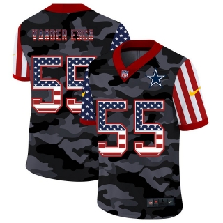 Dallas Cowboys 55# Vander Esch 2020 American Flag Camo NFL Jerseys 113520