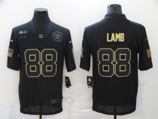 Dallas Cowboys 88# Lamb 2020 Salute To Service NFL Mens Jersey 113529