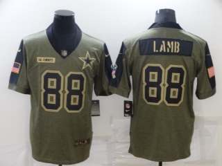 Dallas Cowboys 88# Lamb 2021 Military Salute To Service NFL Jerseys 113532