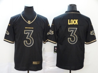 Denver Broncos 3# Lock Black Gold Vapor Retro NFL Jerseys 113553