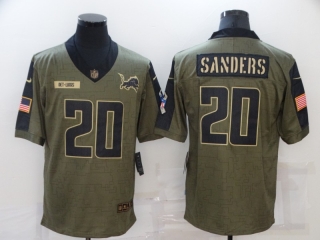 Detroit Lions 20# Sanders 2021 Military Salute To Service NFL Jerseys 113606