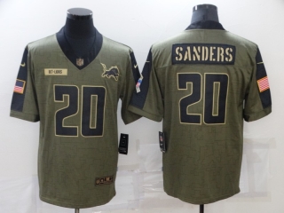 Detroit Lions 20# Sanders 2021 Military Salute To Service NFL Jerseys 113607